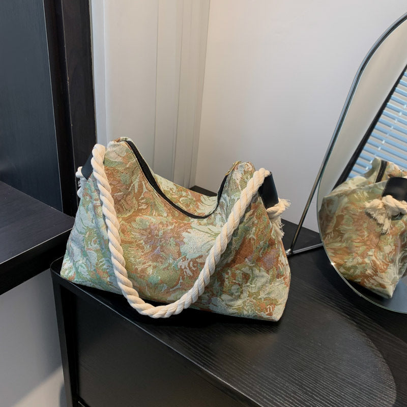 Printed Shoulder Bag Fashion Leopard Print Large Capacity Crossbody Women’s Bag