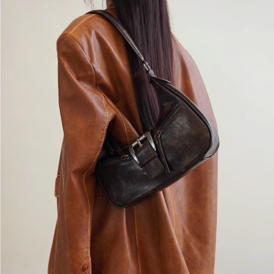 Women’s Retro Shoulder Bag Underarm Crescent Crossbody Bag